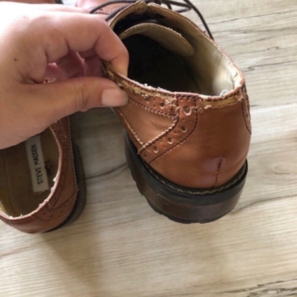 Steve Madden Tan Leather Oxfords - Picture 10 of 11